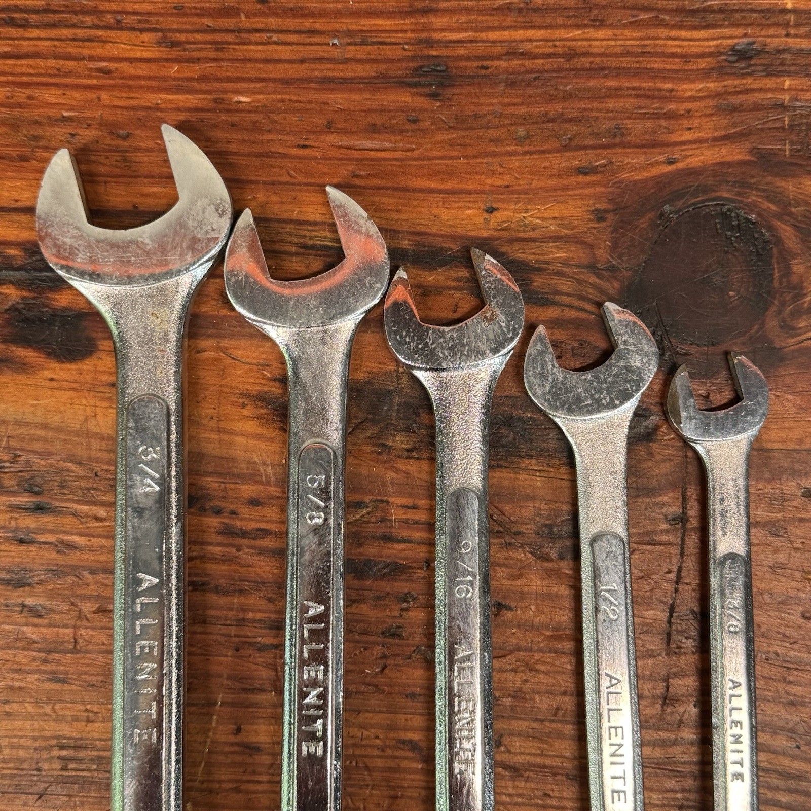 (5) Allenite FLEX WRENCH SOCKET SET SAE 12 PT Japan 3/8 1/2 9/16 5/8 3/4 Lot