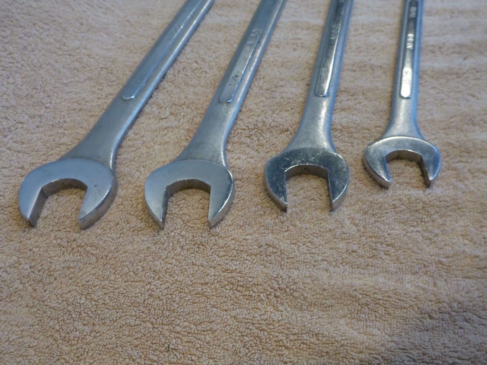 4 AIGO Large Combo Forged Wrench 1-1/4, 1-1/8, 1-1/16 & 15/16 Open Box End JAPAN