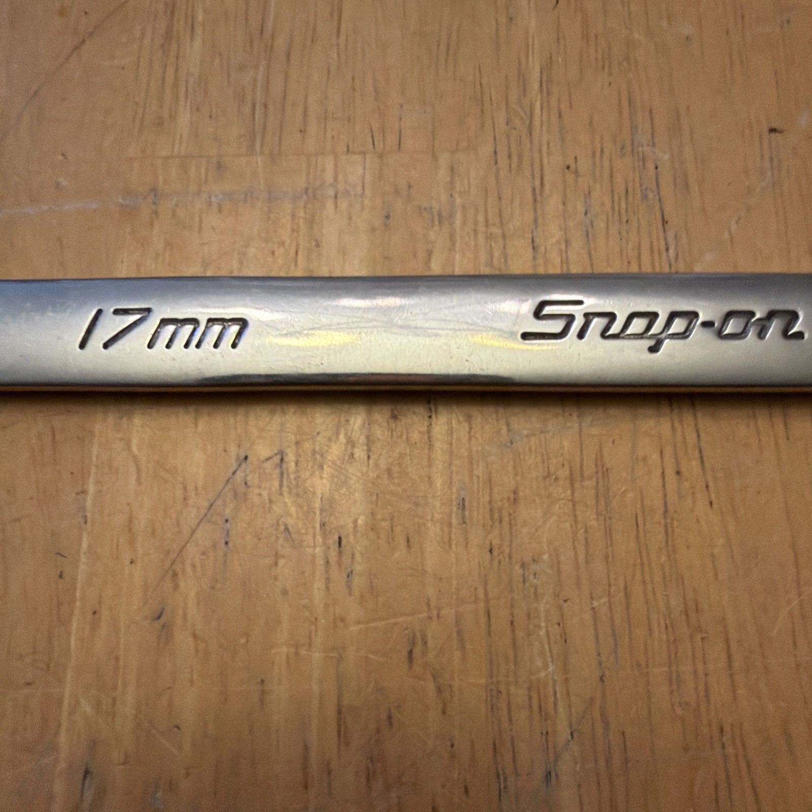 Snap On Tools USA Metric OEXM170B 17mm Chrome Combination Wrench, 12 Point Used