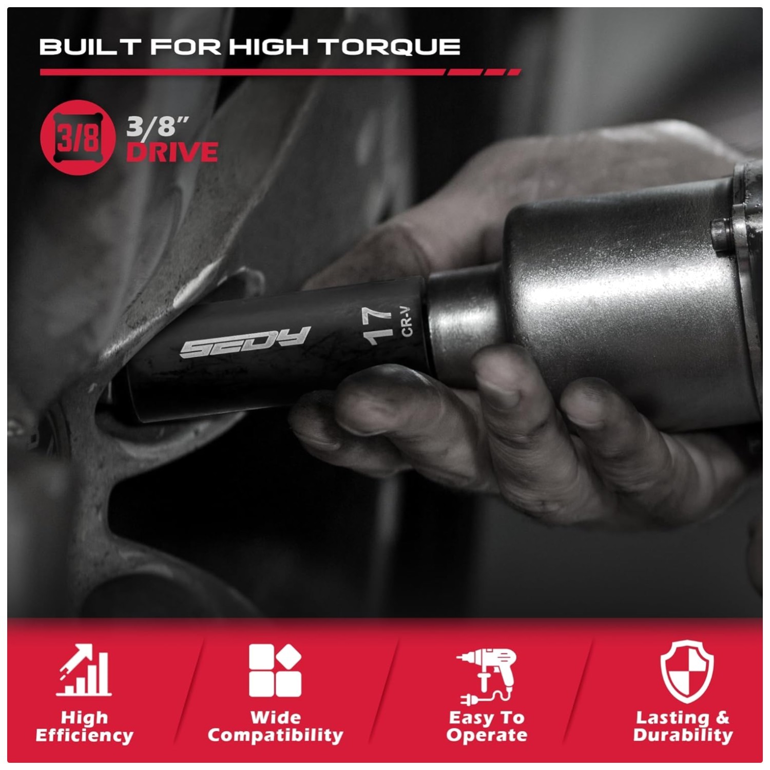 49-Piece Impact Socket Set – CR-V Construction