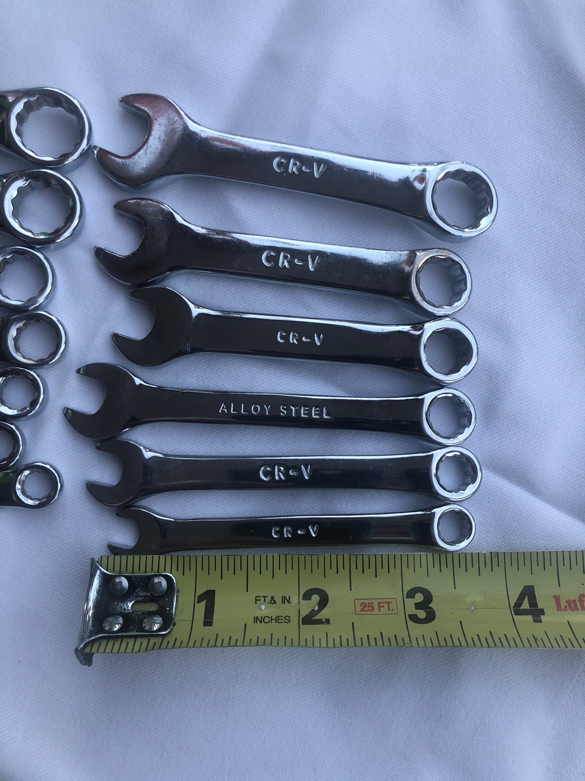 CR-V Pittsburgh alloy steel mix different sizes combination wrench tools 12 poin