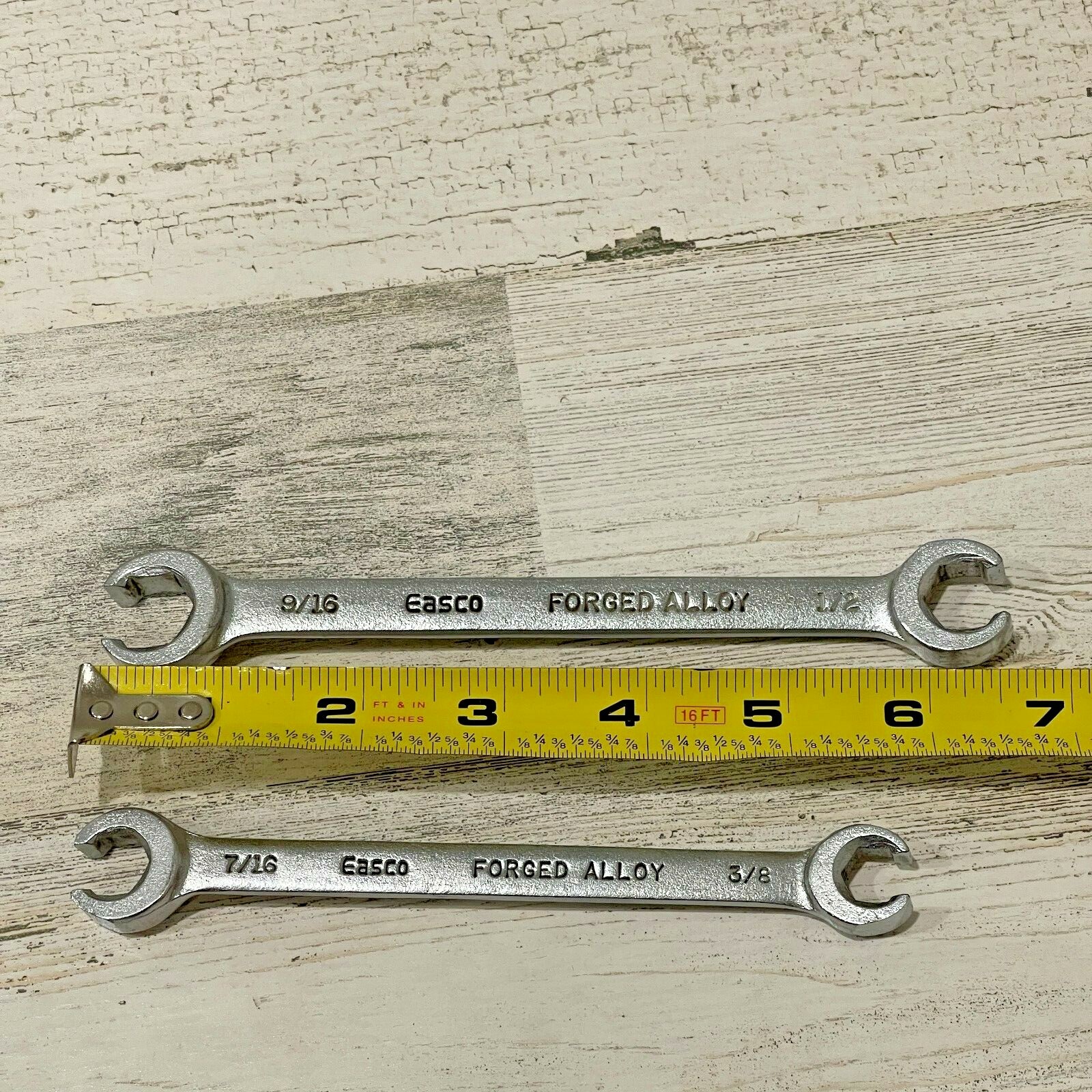 EASCO USA FLARE NUT LINE WRENCH TOOL 3/8 x 7/16 & 1/2 x 9/16 SET 60118 60114 NOS