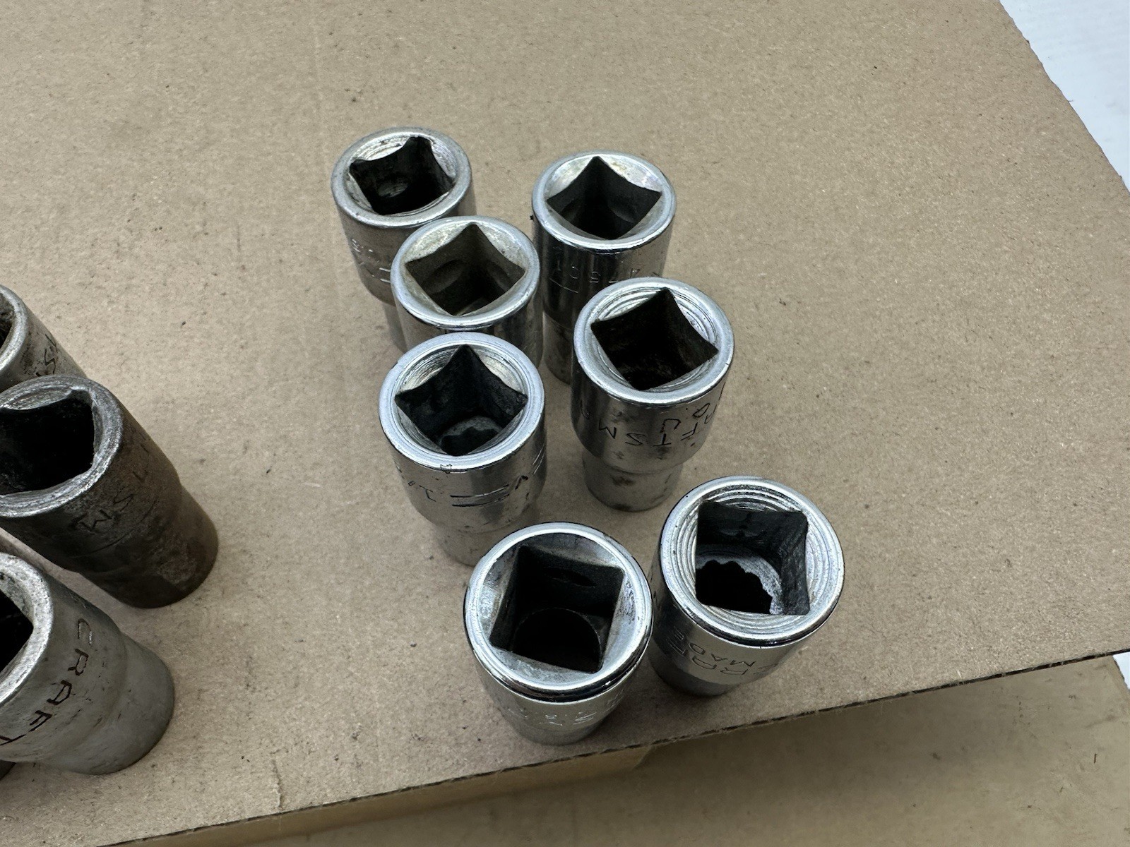 *54PCS* Vintage Craftsman 1/2” Dr Socket Set LOT -V- Series 12pc 12 Pt SAE USA