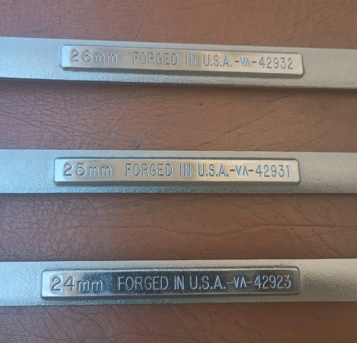Craftsman USA 7pc -VA- 20mm to 26mm Large Metric (Rare) Combination Wrench Set