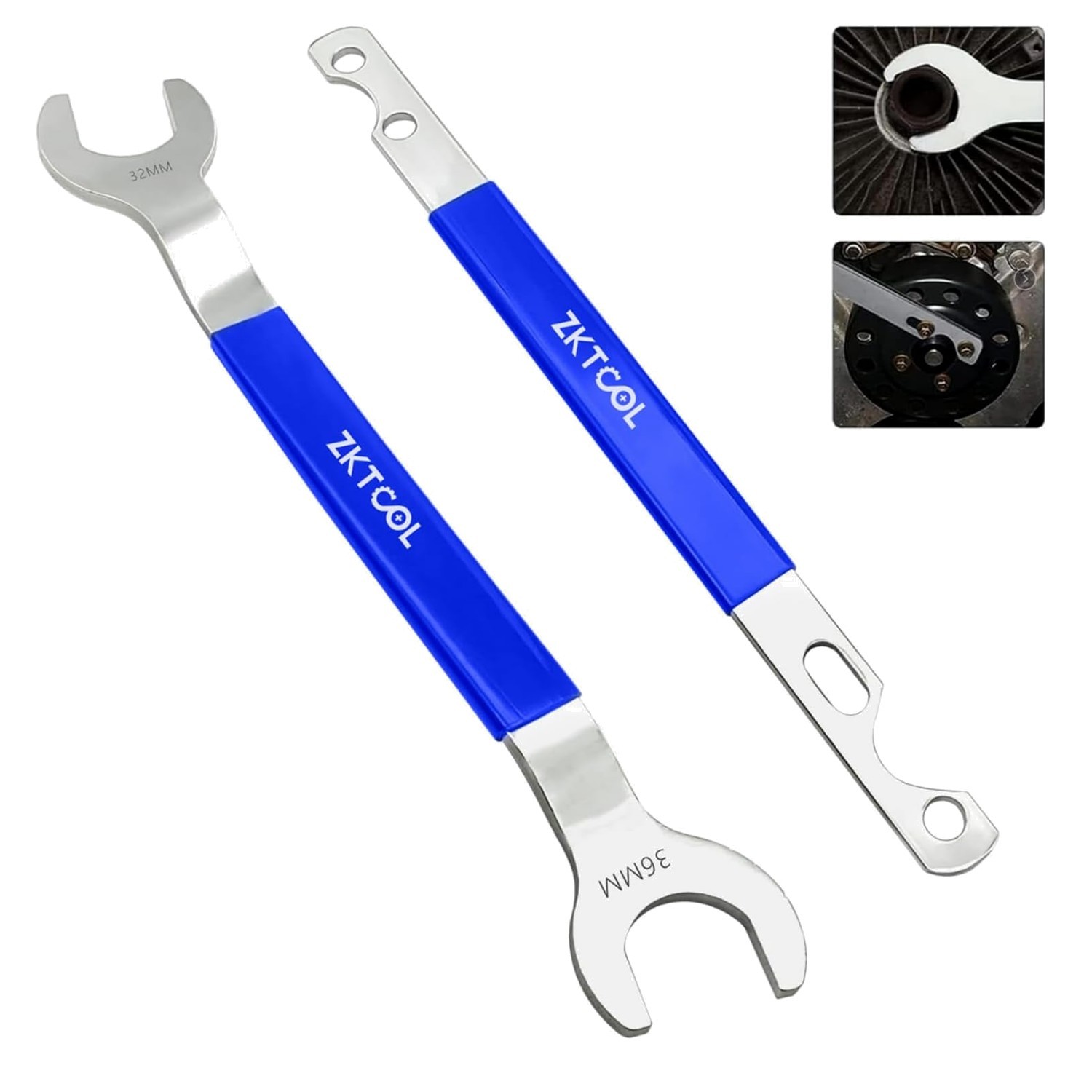 Compact Fan Clutch Wrench Set with Rubber Grip – Reliable for BMW, Ford & More