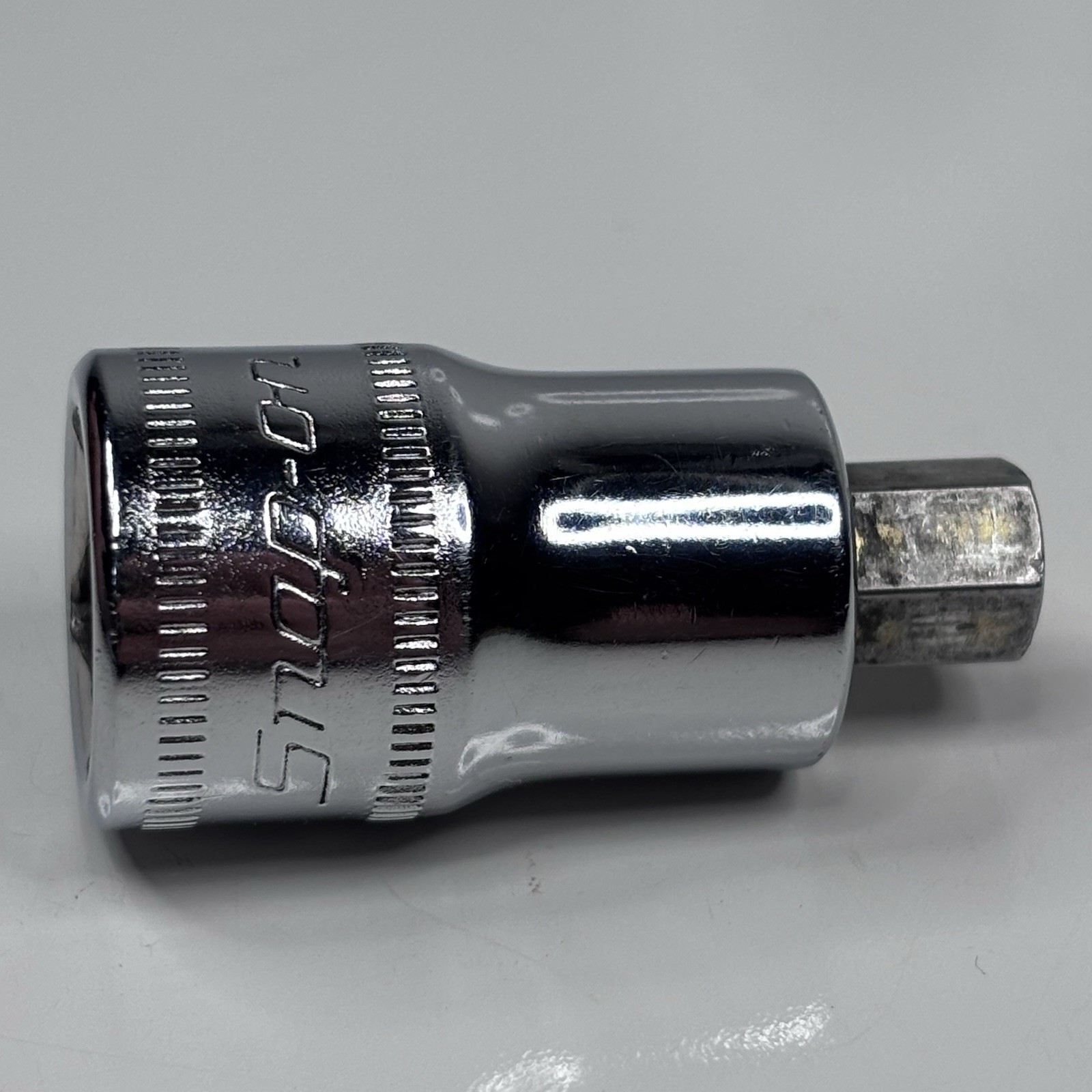 Snap On Tools FAMXS7E 3/8 Dr Metric 7mm Stubby Hex Socket Driver USA 2002 VGC