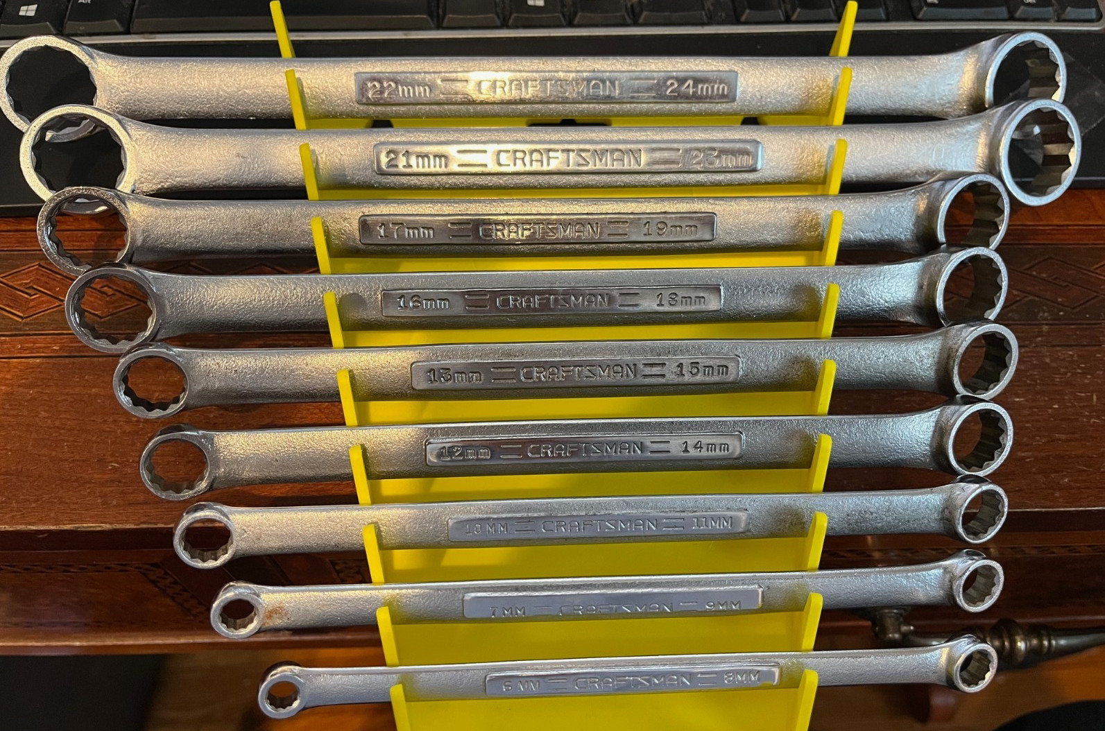 Craftsman USA Metric Double Box End 9pc Wrench Set 12 Point 6MM-19MM-21MM-24MM