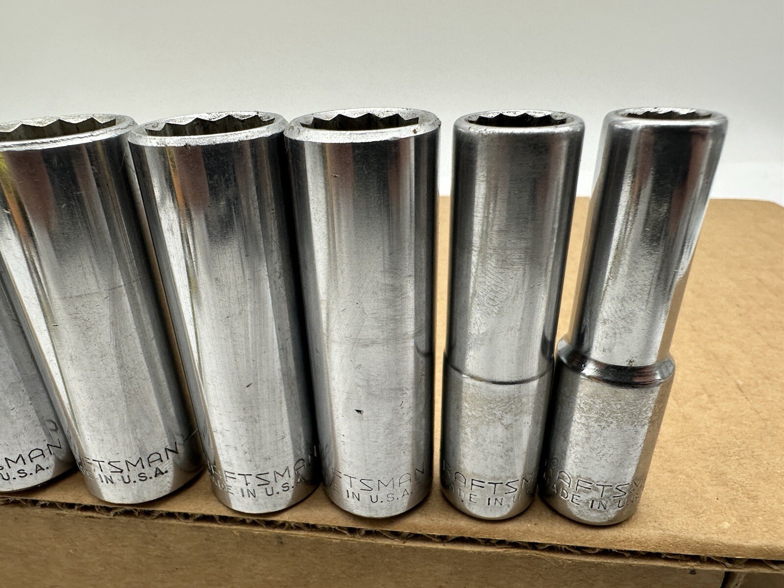 Craftsman Deep Socket Set SAE 3/8 Dr 12 Pt -EE- Series 13/16 Thru 3/8 7pca