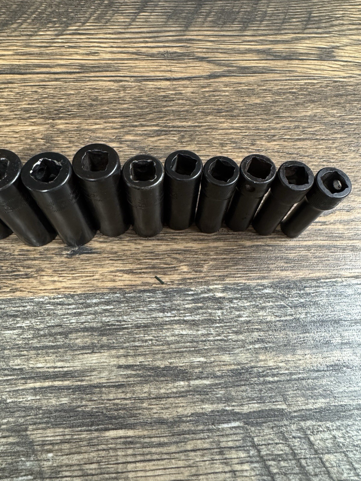 USED SNAP ON TOOLS 214SIMFMYA 3/8″ METRIC 6 PT DEEP IMPACT SOCKET SET 8-19mm