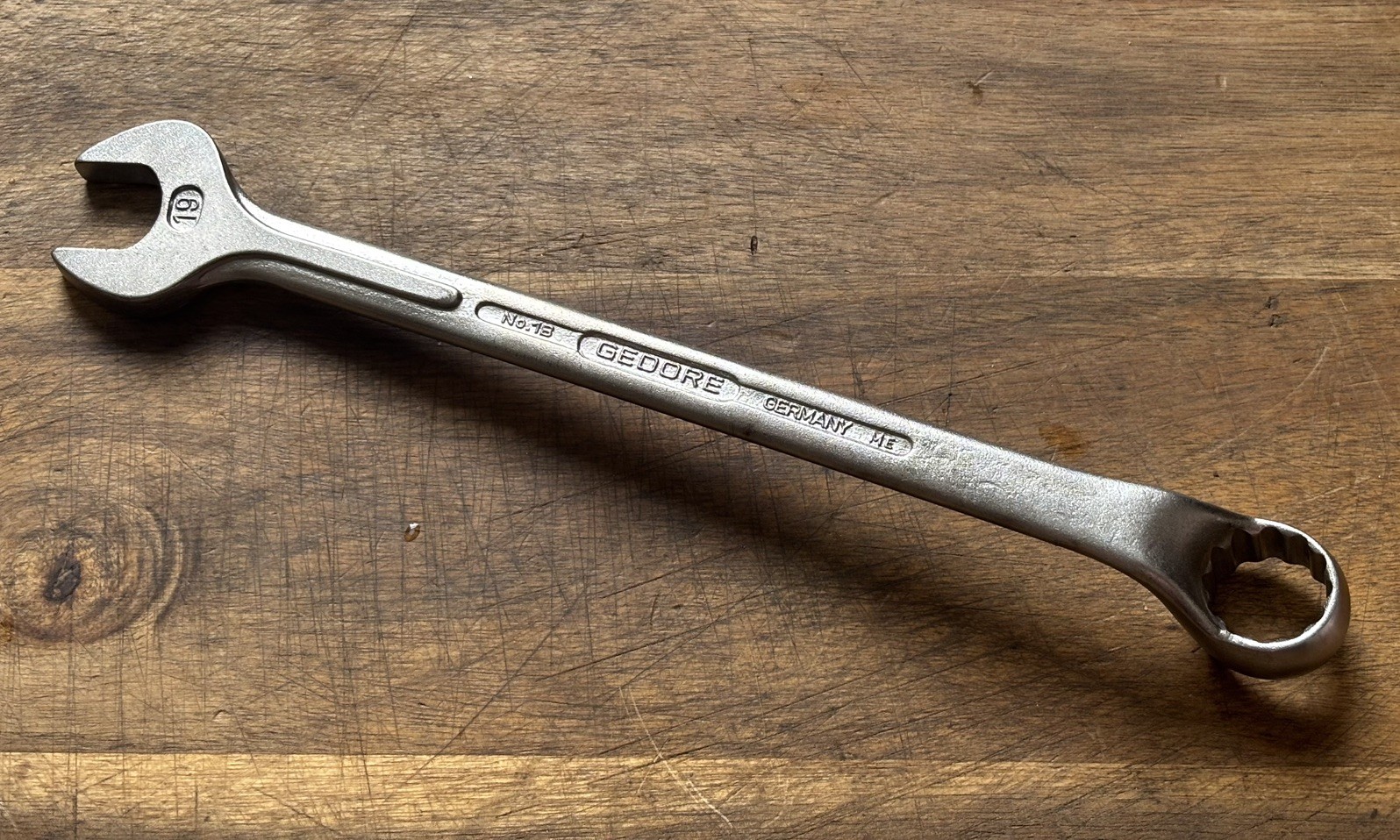 GEDORE No1B – 19mm metric – Cranked Combination Spanner . High Quality German
