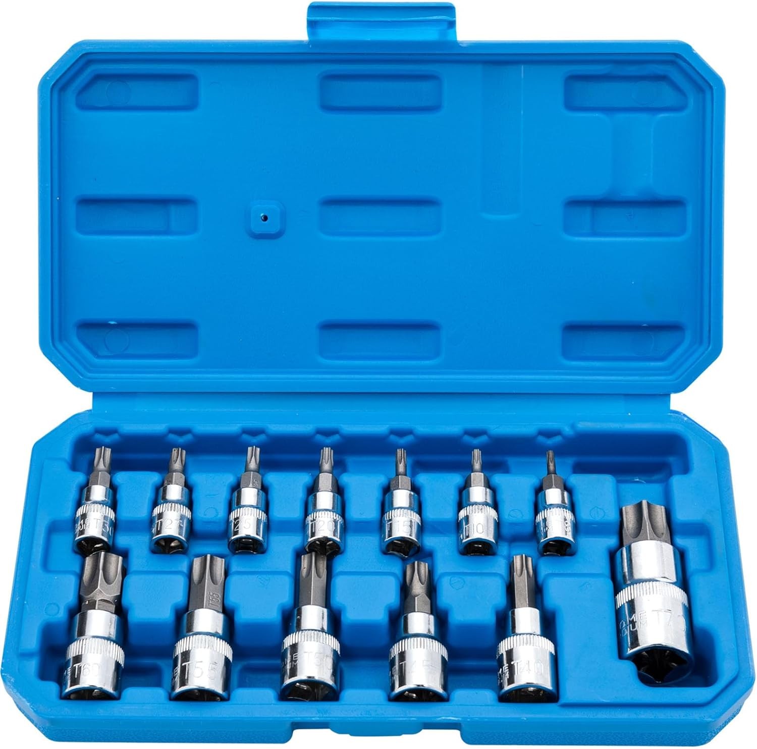Torx Bit Socket Set 13pcs 3/8″ Dr. T8 – T70 E Star Premium S2 Alloy One Size