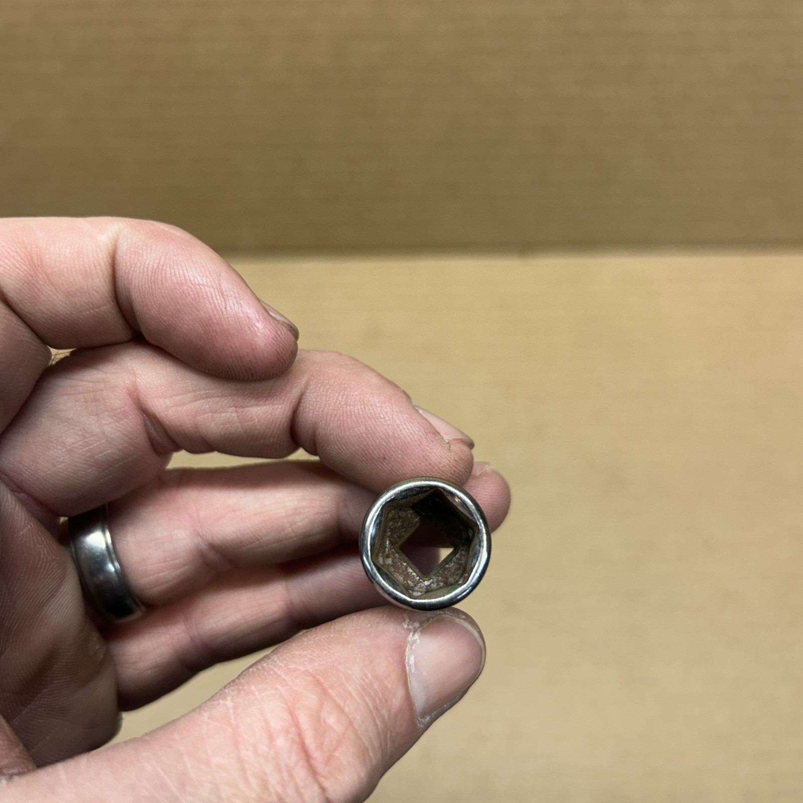 Vintage Craftsman USA 13mm 6 Point 1/4″ Drive Shallow Socket 43514 Inverted G1