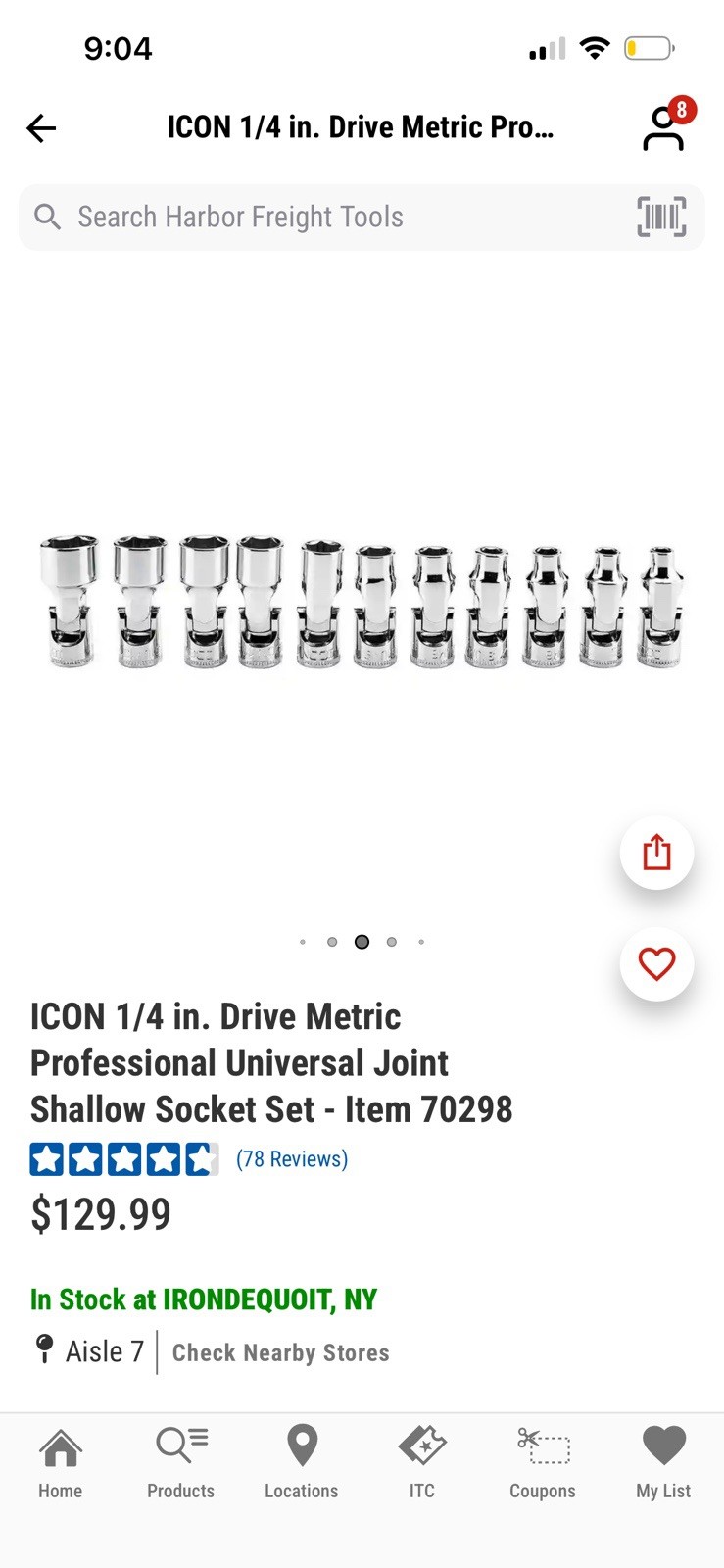 Professional Universal Joint Shallow Socket Set 1/4 Drive Plus 5mm Up To 14mm