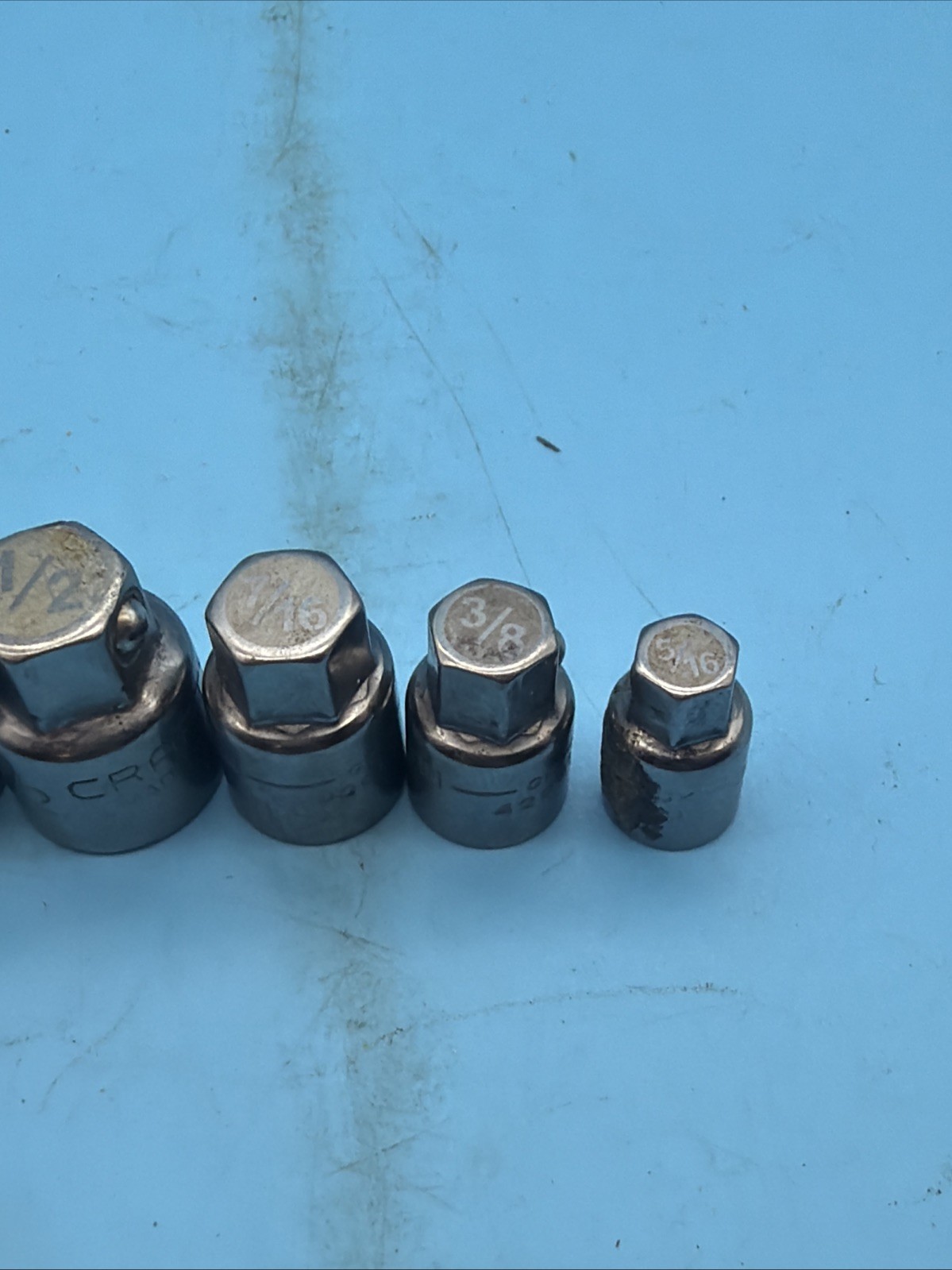VINTAGE CRAFTSMAN 42800 LOW PROFILE RATCHET WRENCH SOCKETS SAE SET 8Pc Standard