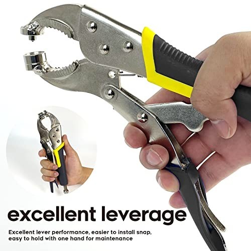 Snap Fastener Tool Heavy Duty Setter Pliers 60 Sets 15mm Stainless Snaps Canvas