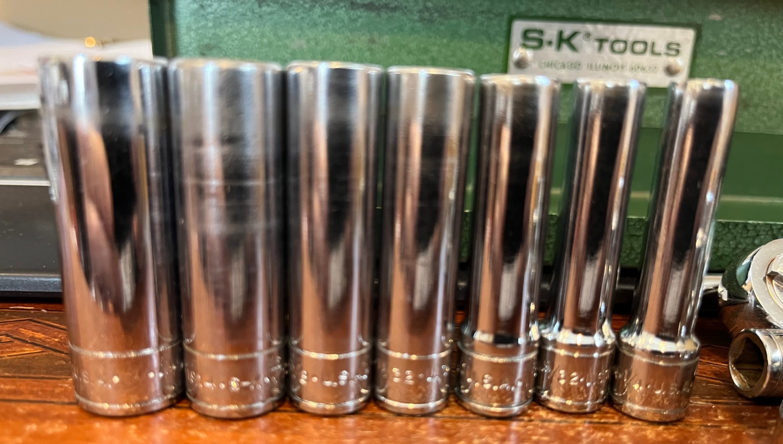 Vintage S-K Tools 1/4″ Drive Socket Set No. 4921 Very Clean Set USA Made
