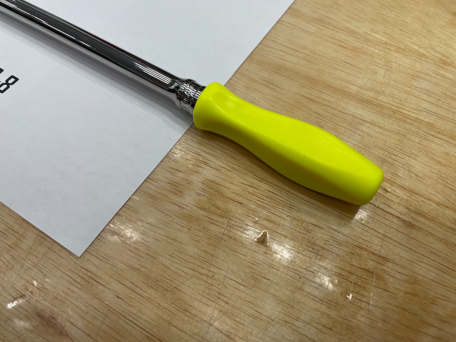 Snap-on Tools NEW HI-VIZ 3/8″ Drive Hard Grip Extra-Long Fixed Ratchet FHLLD80HV