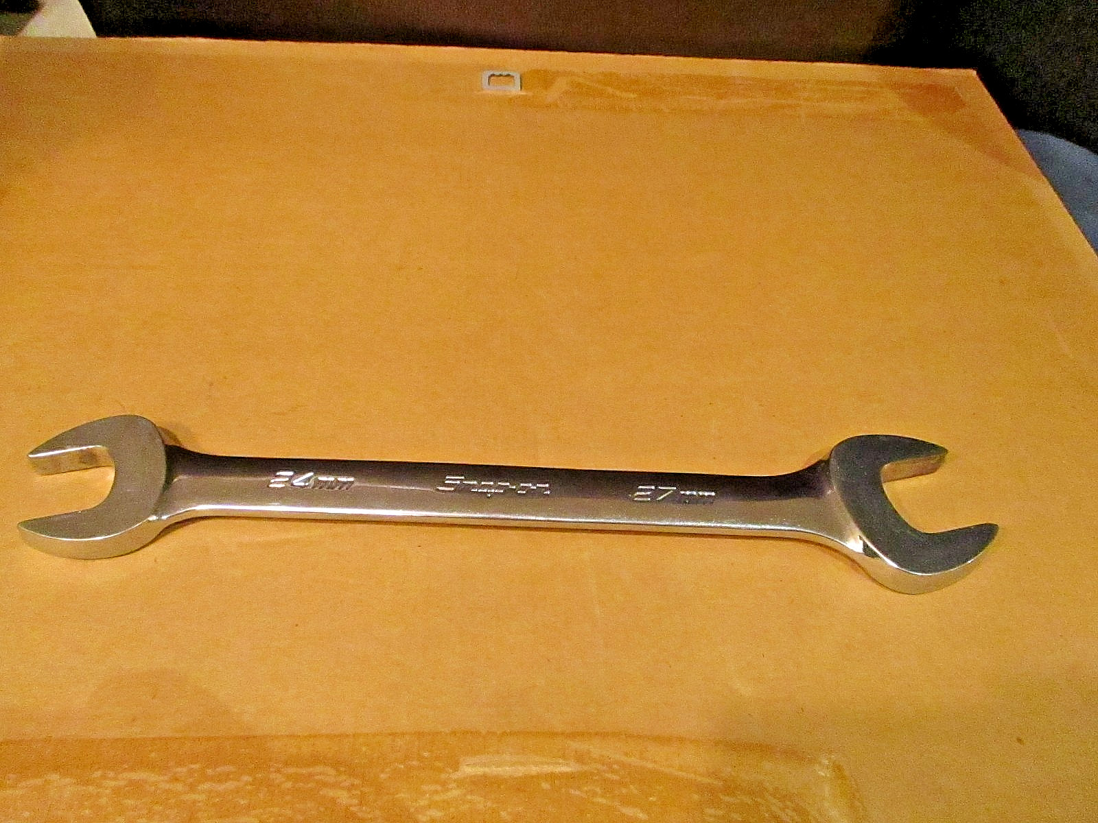 SNAP ON CROME COMBINATION OPEN END WRENCH 24mm & 27mm # VOM2427B USA