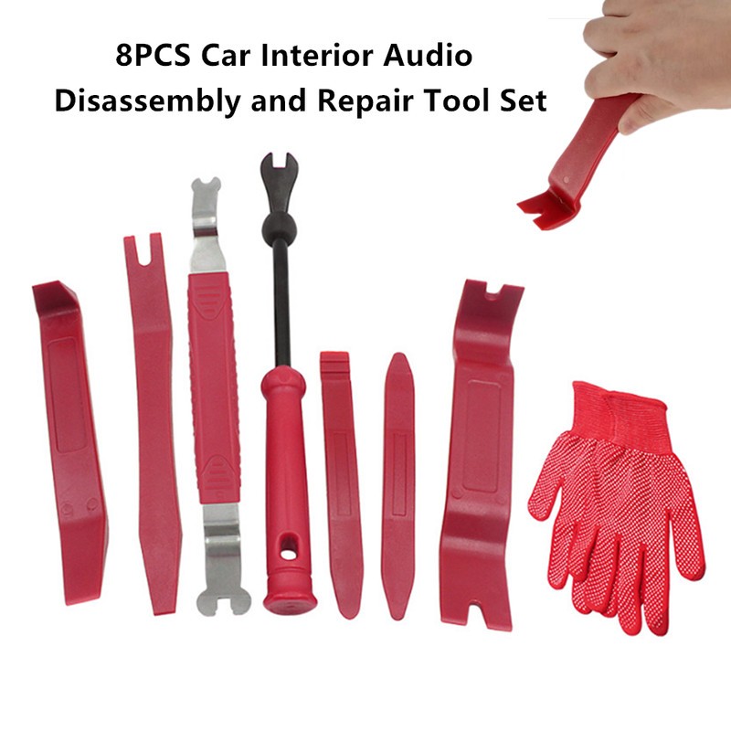 8× Car Trim Scratch Removal Tool Dash Panel Window Molding Fastener Remover Kit