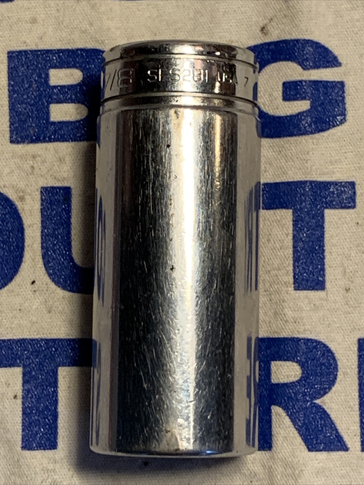 1987 Snap-on Tools USA 3/8″ Drive 7/8″ SAE Deep 6pt Chrome Socket SFS281