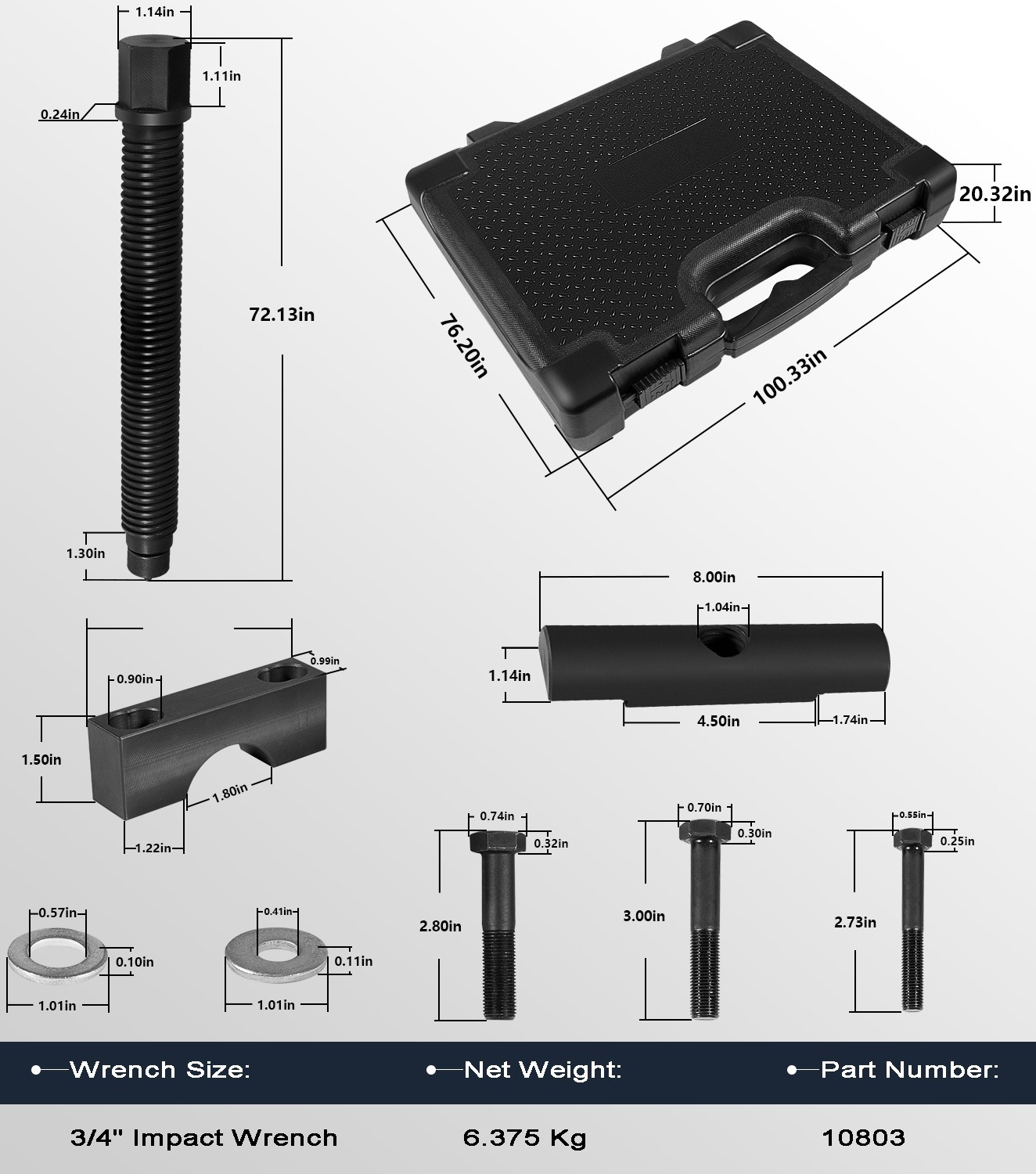 10803 Yoke Puller Tool Heavy Duty For Semi Trucks, Class 6-8 Trucks & Equipment