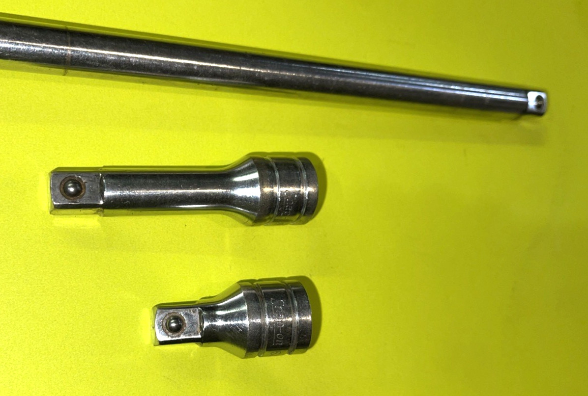 SNAP-ON TOOLS 3 PIECE 1/2 DRIVE EXTENSIONS 2 / 3 AND 15 INCH SHIPPING INCLUDED