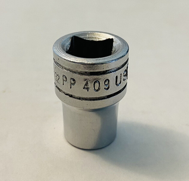 Vintage Snap-on PP409 9/32 Pipe Plug Socket 3/8” Drive Made In USA