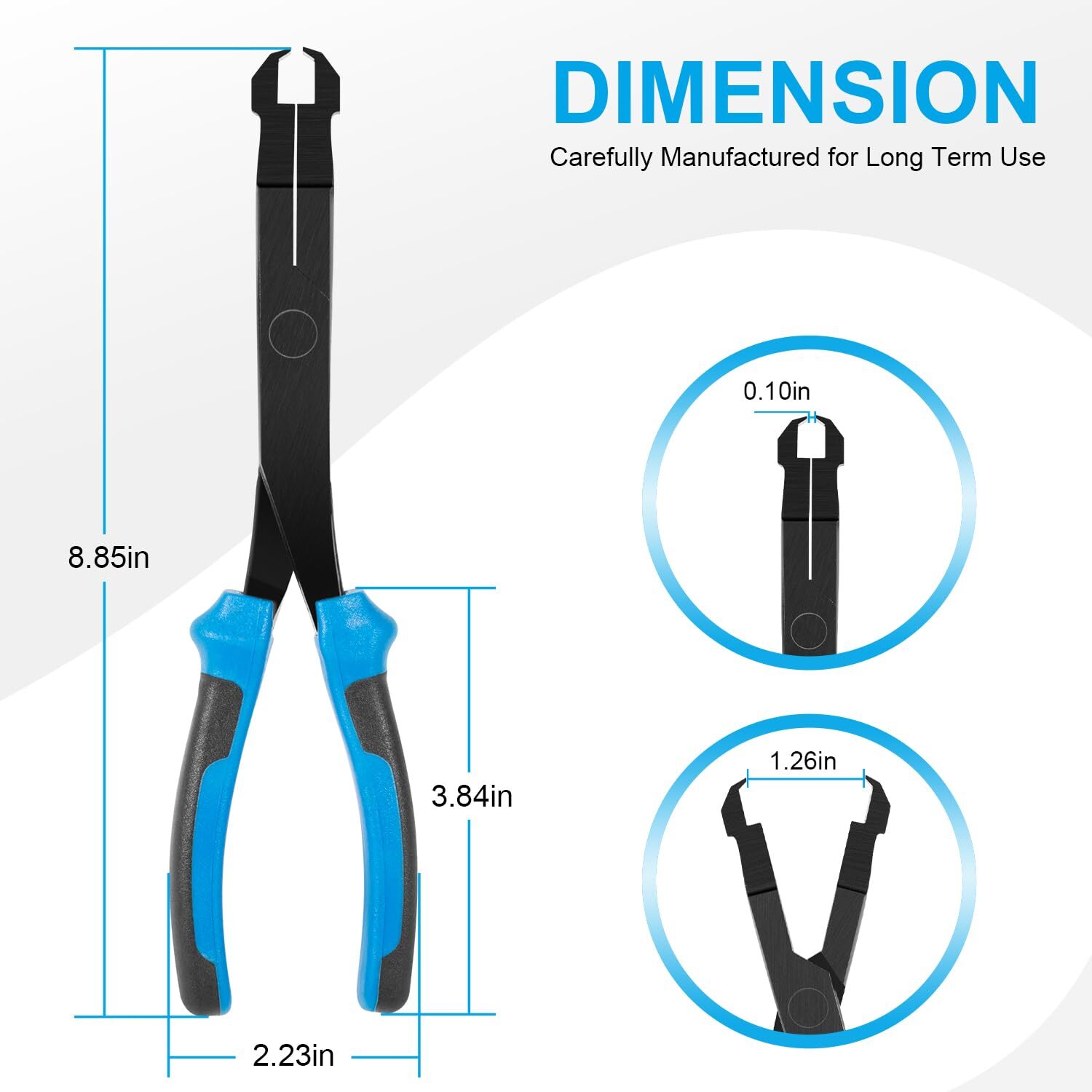 Straight U-Joint Snap Ring Pliers Plastic Push Pin Pliers Tool 70300
