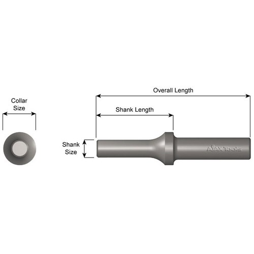Ajax A1610 Modified Brazier Rivet Set, 3/16 inch, .401 Parker Turn-Type Shank