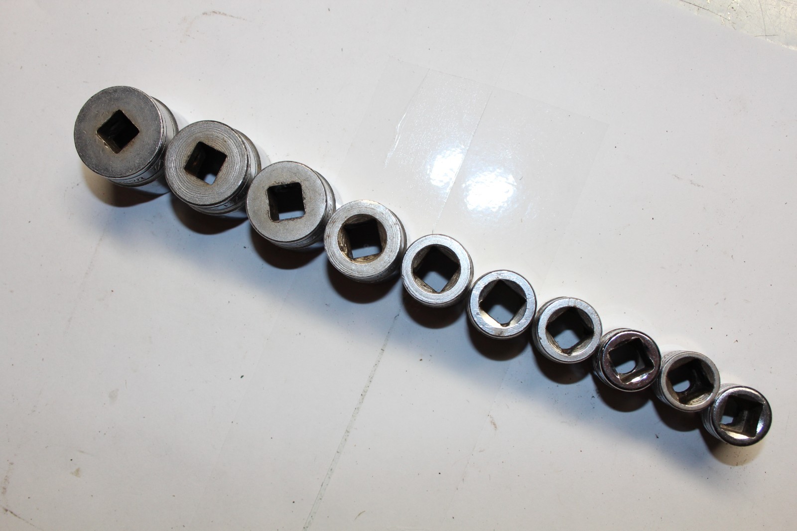 SNAP-ON TOOLS 3/8″ Drive 12-Point SAE Shallow Socket Set (3/8″-7/8″) 10PCS USA