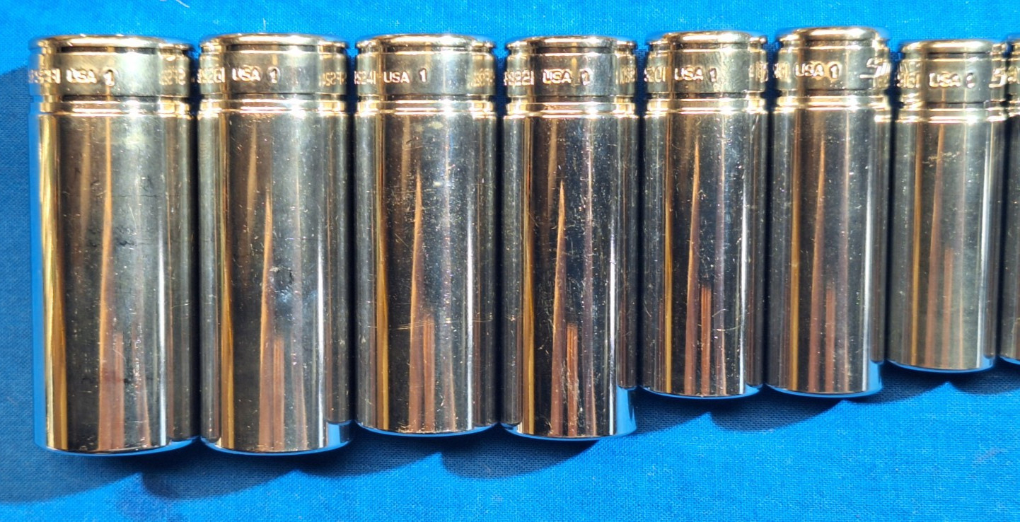Snap On 11 pc 3/8″ Drive 6-Point SAE DEEP Socket Set 7/8″ – 1/4″ 211SFSY NEW !!