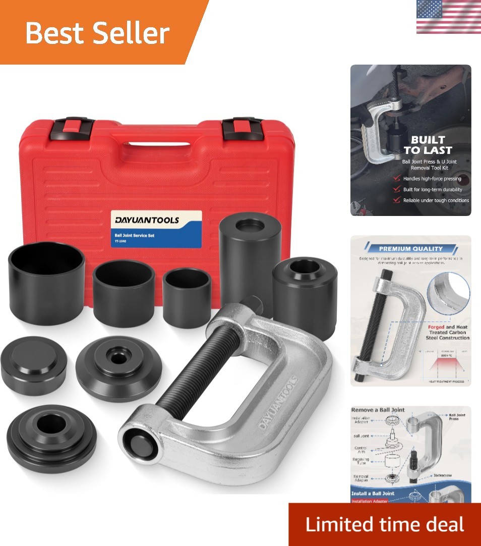Comprehensive Ball Joint & U Joint Removal Tool Set with Adapters & Storage Case