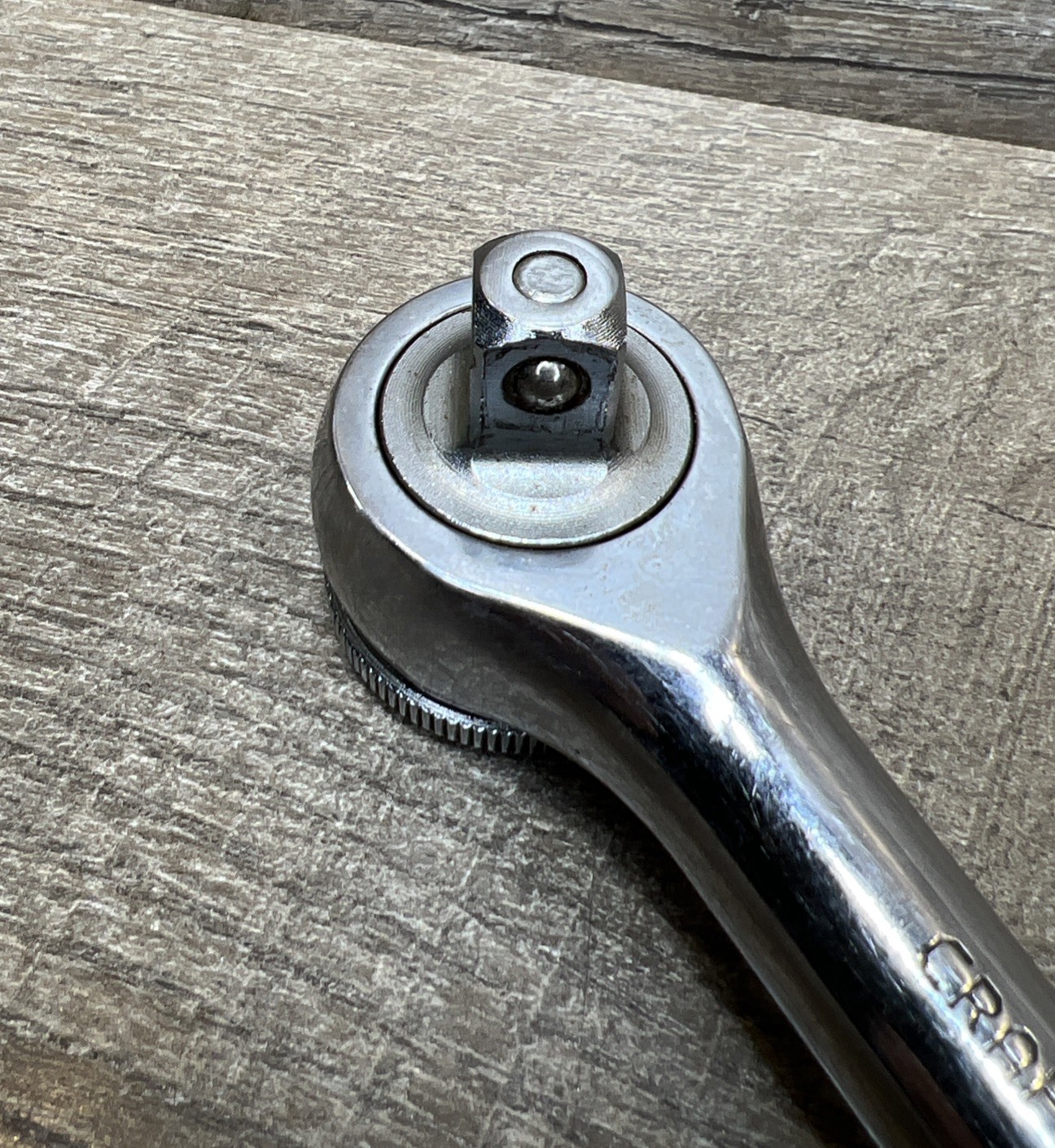Vintage Craftsman 43773 EE 7 1/2″ Inch Drive Chrome Ratchet Thumb Wheel USA Made