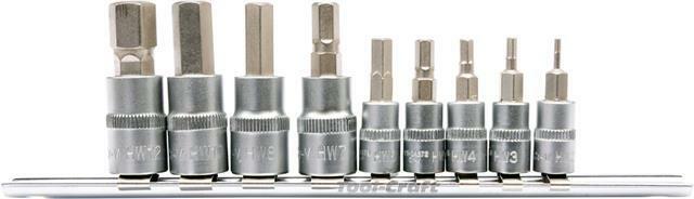 Yato professional hex star bit socket set 9 pcs sizes H2-H12 S2 steel (YT-04401)