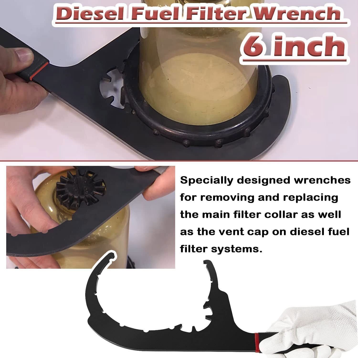 6Inch 61110 Diesel Fuel Filter Wrench For Paccar Kenworth Peterbilt Cummins