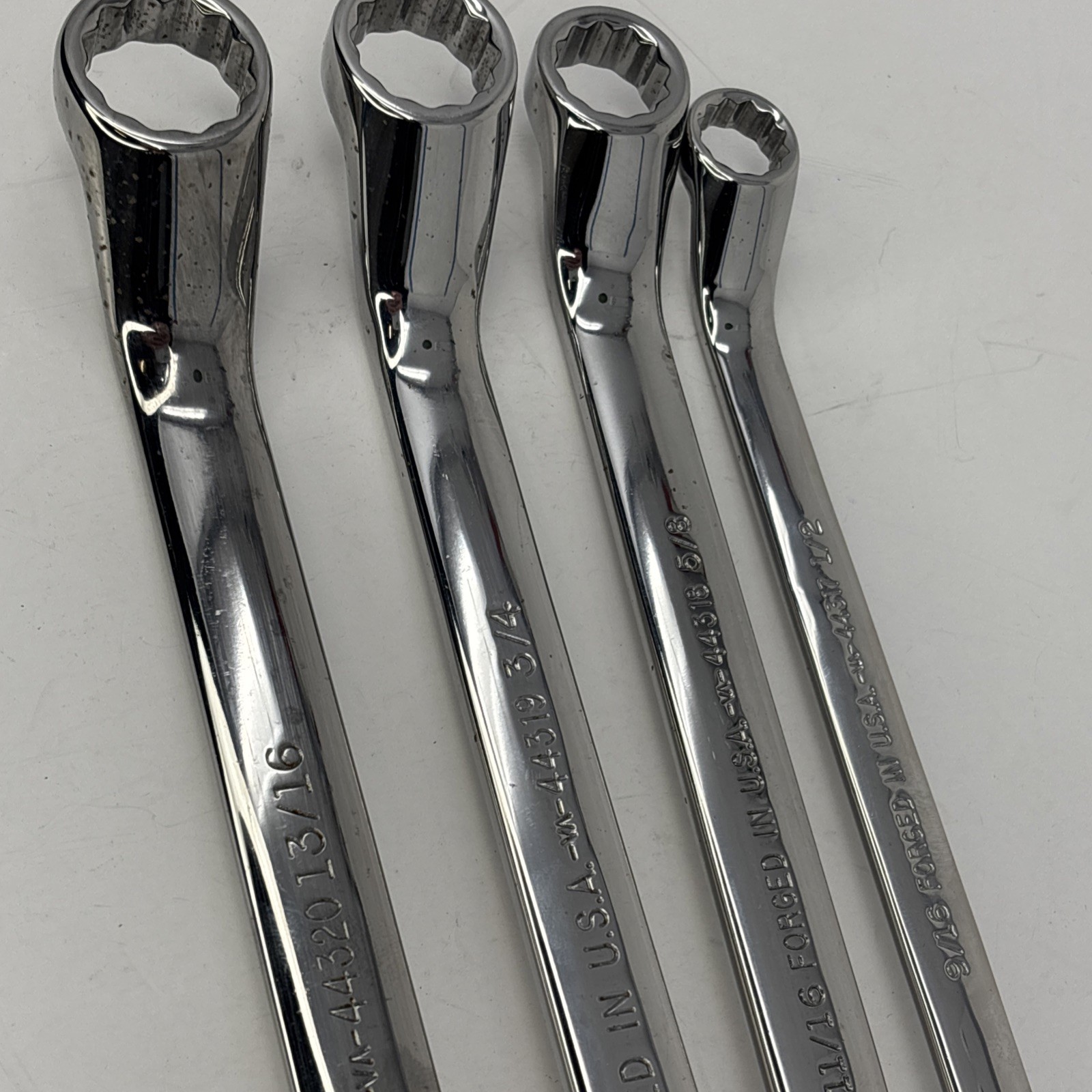 Craftsman 4pc Full Polish Deep Offset 12pt SAE Wrench Set1/2-15/16″ 44317-20 USA