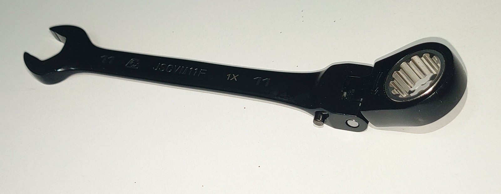 Proto JSCVM11F 11 mm Flex Head Ratcheting Combination Wrench Black Chrome