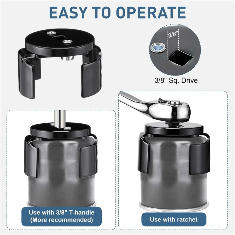 Adjustable Two Jaw Oil Filter Wrench Tool for Easy Oil Change Remove Install