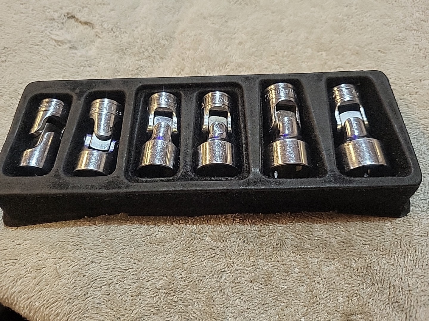 Snap On 3/8” Dr. 6 Pc. 7/16″- 3/4″ Shallow 6 Pt. Universal Socket Set 206AFS