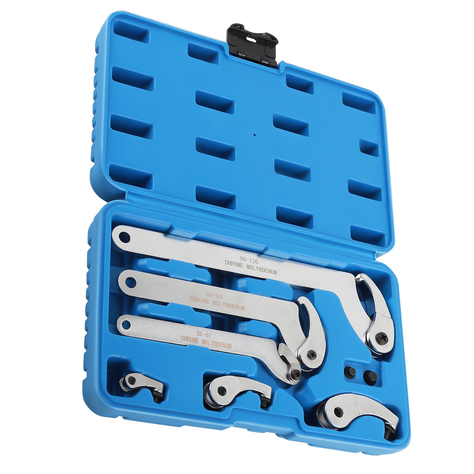 9x Hook Spanners Pin Wrench Adjust Lock Nut Rings Bearings Tool Kit Suspensions