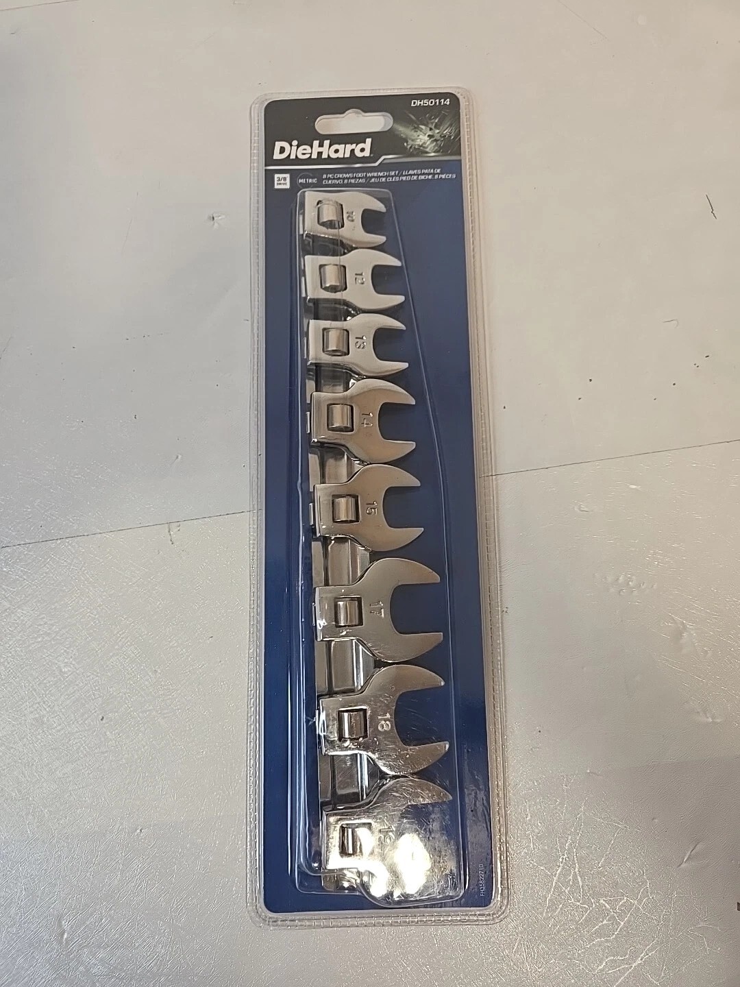 DieHard 8-Piece Crows Foot Wrench DH50114 3/8” Drive Metric