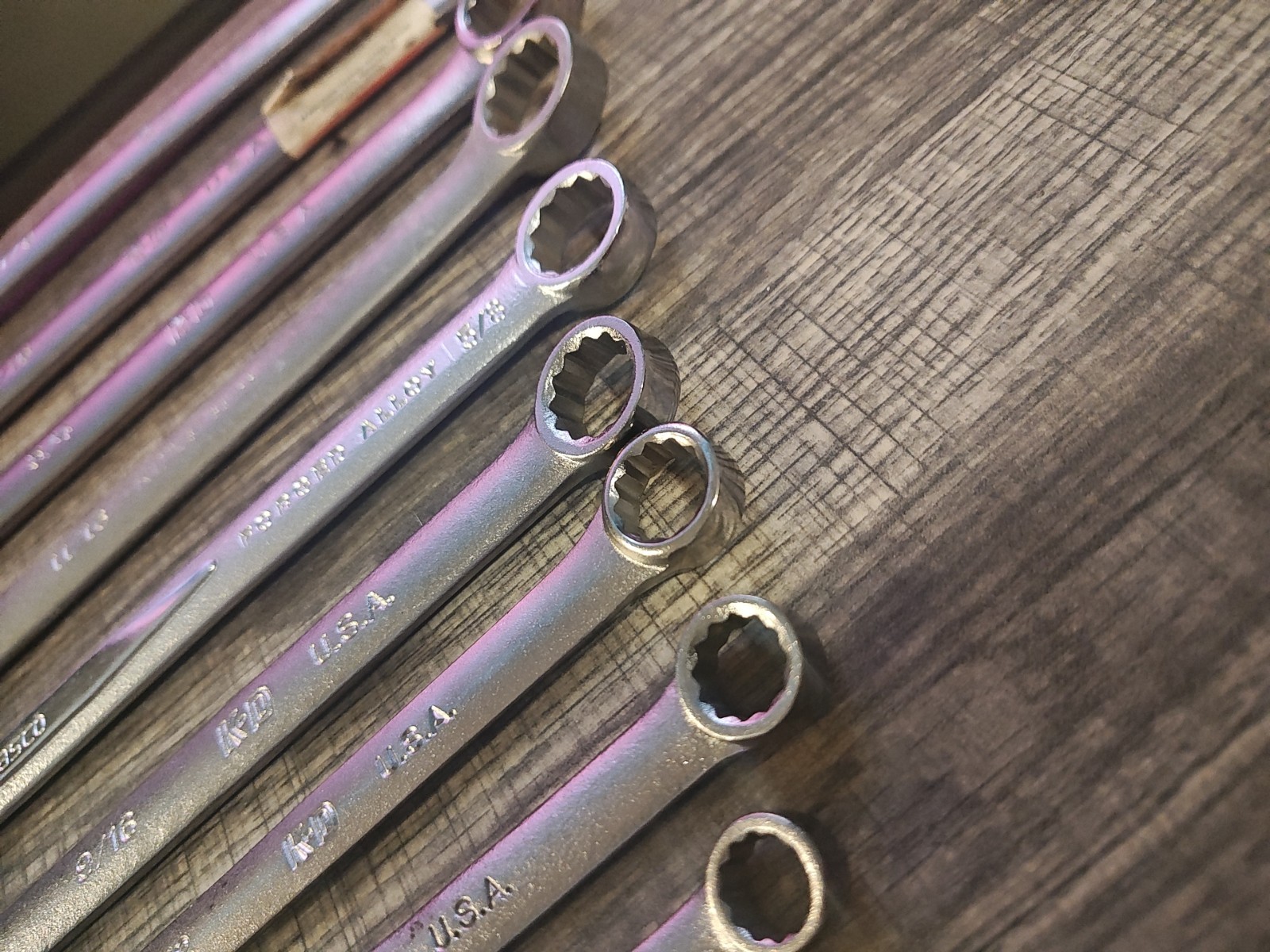 K-D Tools 11pc Combination Wrench Set 1/4″-7/8″new Old Stock Made In USA Read