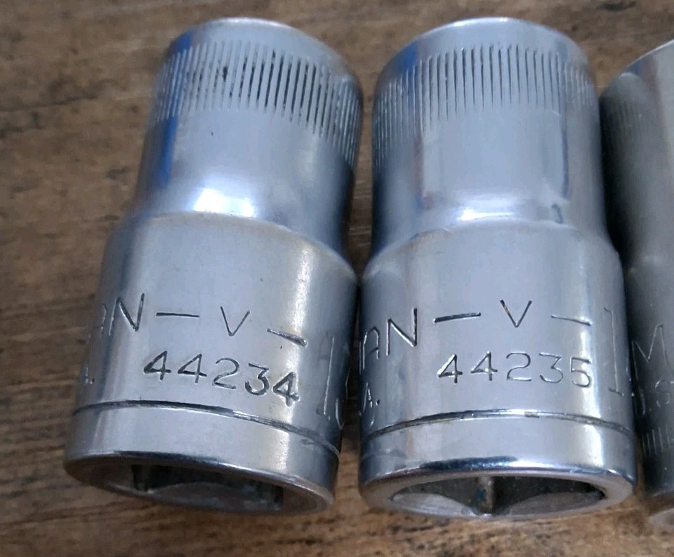Lot Of 6 Craftsman V Metric 12 Point 1/2″ Drive Sockets 13,14,15,16,17&22mm
