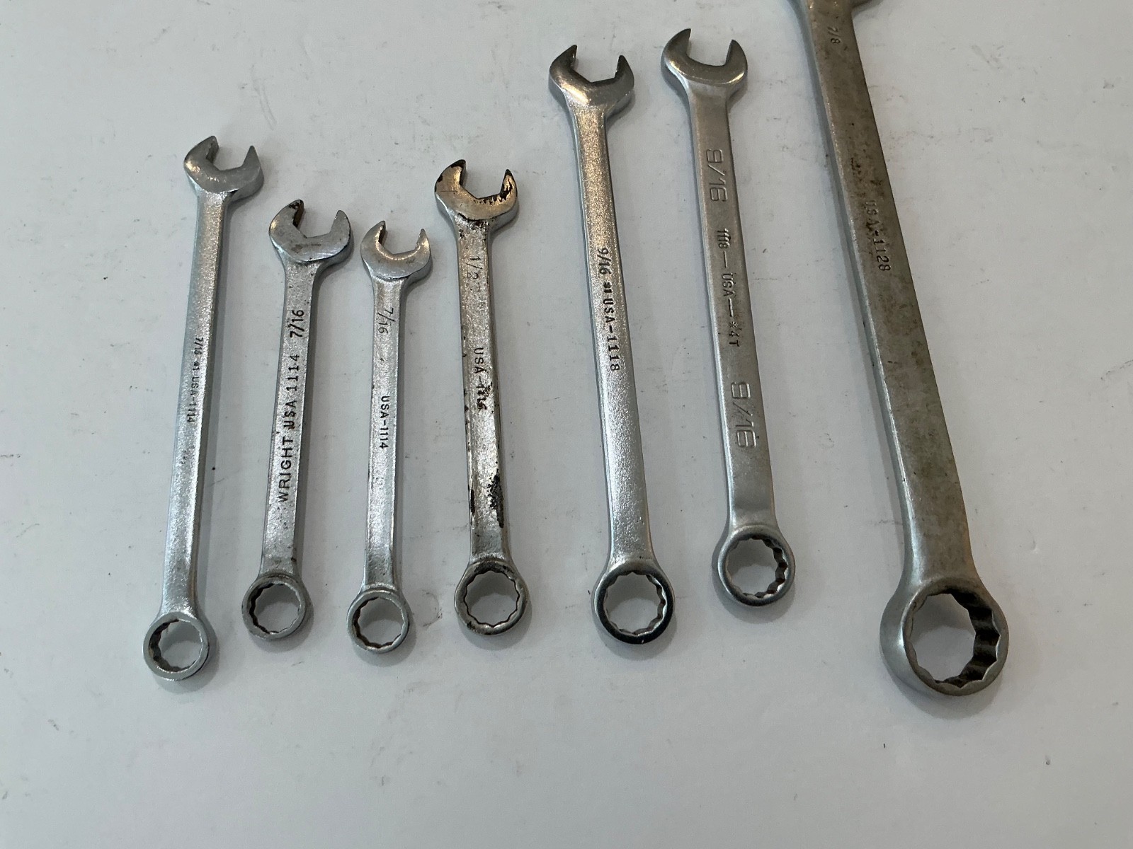 Asst Wright combination wrenches 7 pc all for $25 OBO USA made SAE