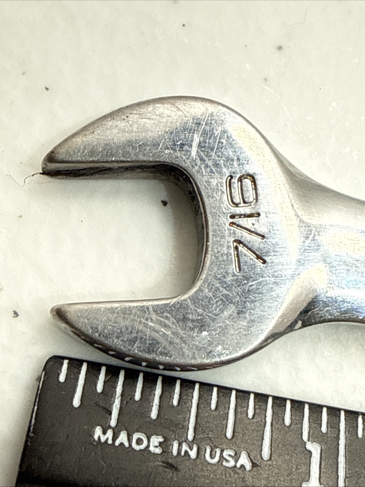 Snap-on OSH14 Chrome Combination Wrench 7/16” SAE 6 Point USA OSH 14 Snap On B11