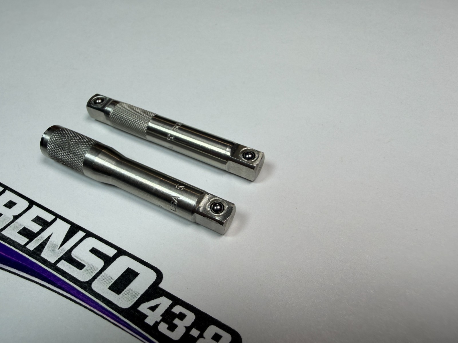Snap-on Tools USA NEW 2pc 1/4″ Hex & Square Drive Extra Stubby Compact Shank Set