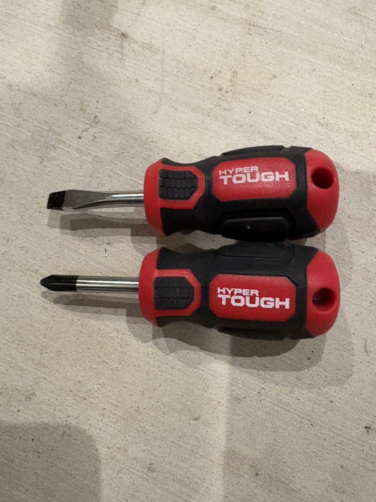 Hyper Tough 2 Piece Stubby Screwdriver Set Slotted, 0 V