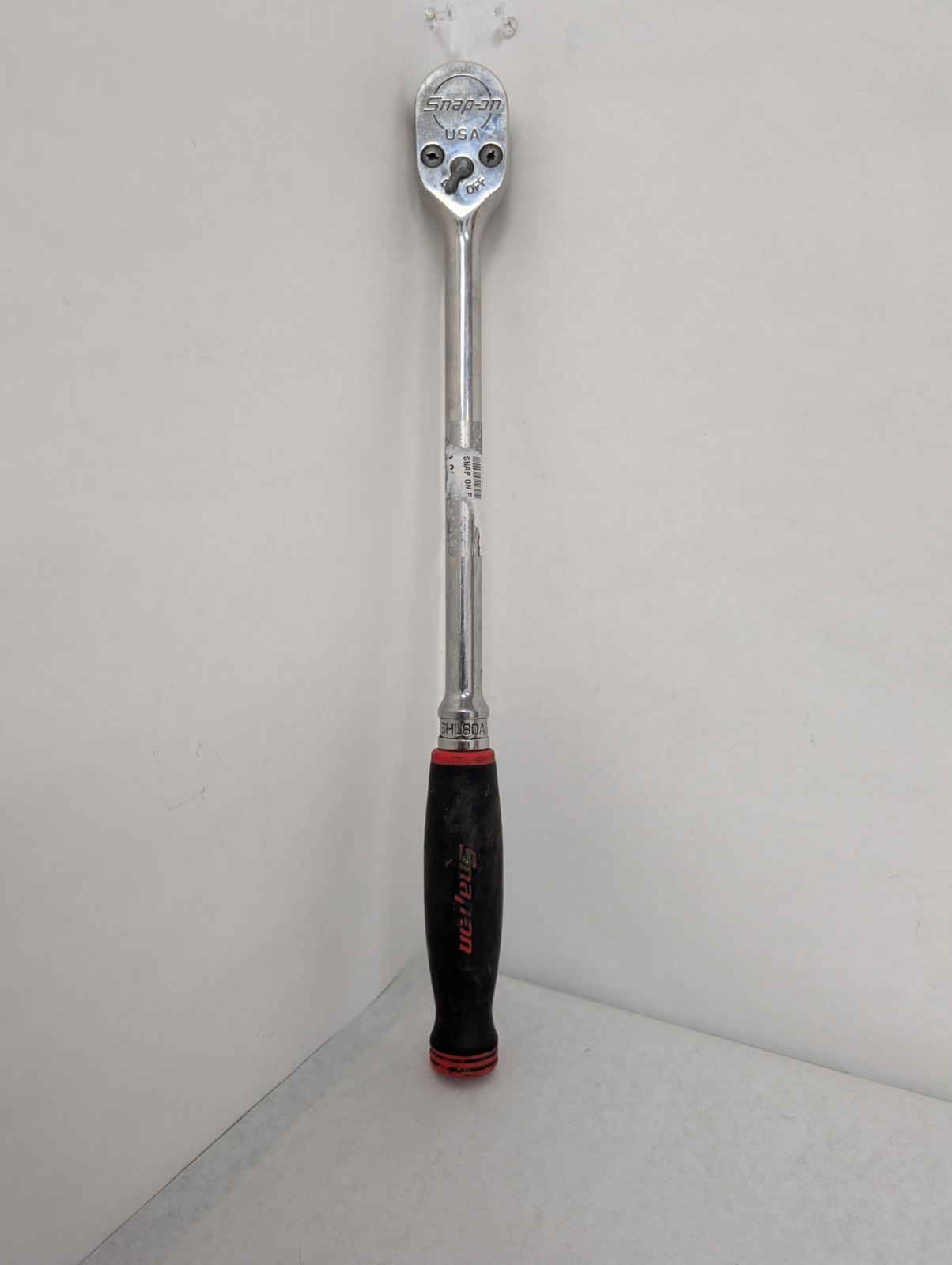 Snap-on FHLF80A 3/8″ Drive Long Flex Head Ratchet Red Soft Grip USA Dual 80