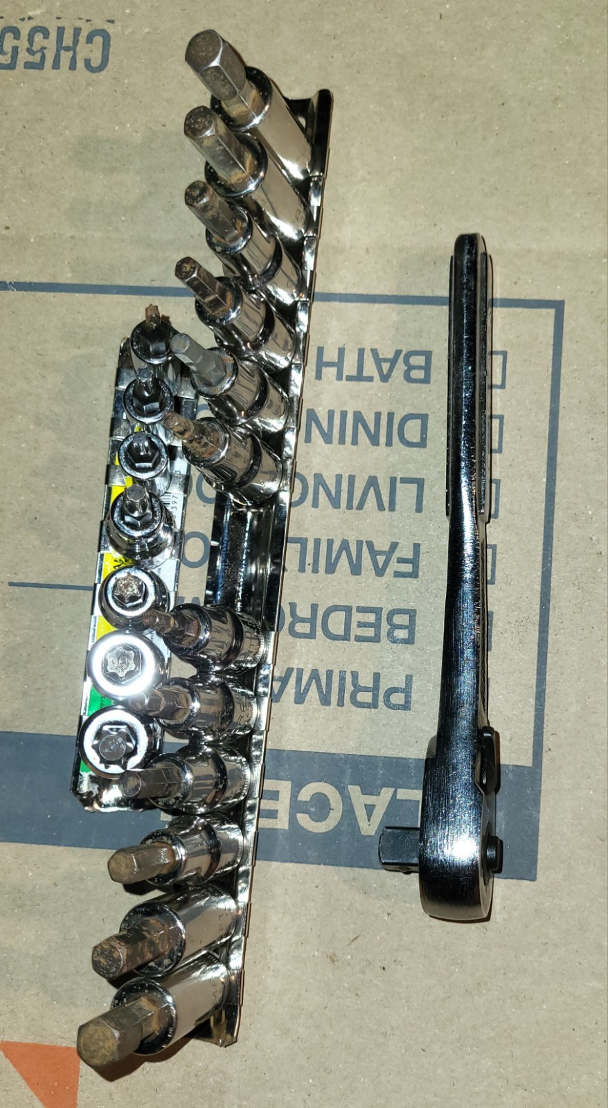 Craftsman 1/4, 3/8 Drive Hex, Torx Socket Set & Ratchet USA 20 Piece.