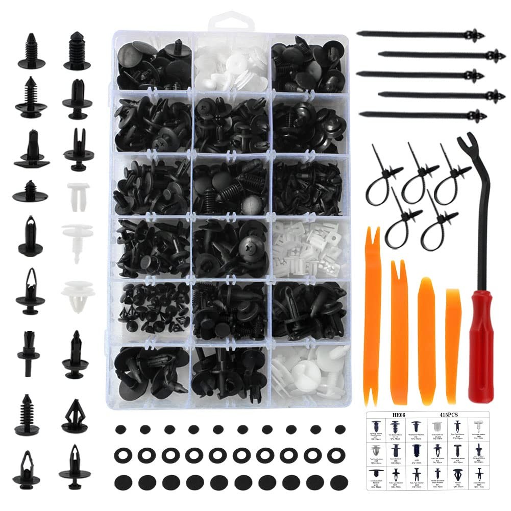 DaskFire Car Retainer Kit 450pcs Plastic Trim Clips Nylon M, Body